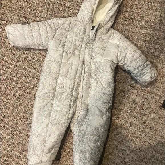 Weatherproof White Baby Snowsuit - Picture 1 of 2